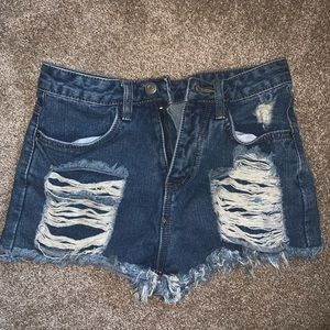 high waisted romwe shorts